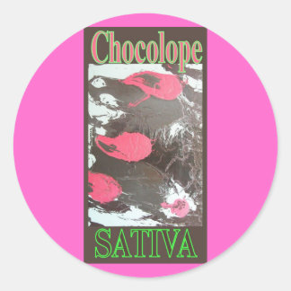 CHOCOLOPE SATIVA RUNDER AUFKLEBER