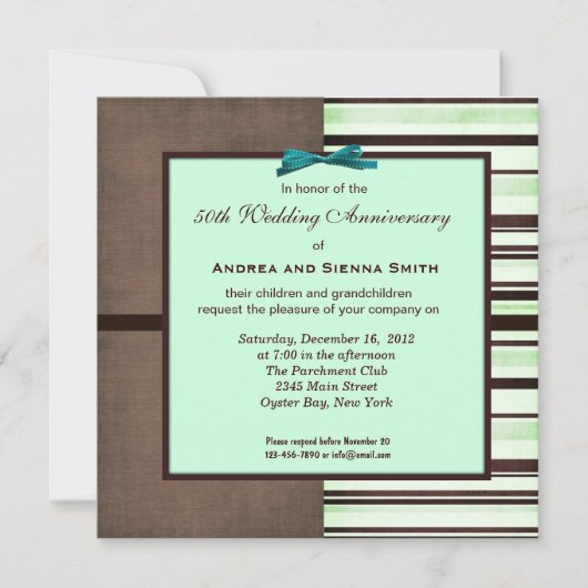 ChocoMint 50. Hochzeitstag Einladung (Vorderseite)