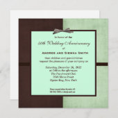 ChocoMint 50. Hochzeitstag Einladung (Vorne/Hinten)