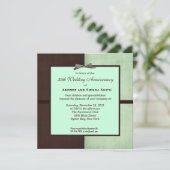 ChocoMint 50. Hochzeitstag Einladung (Stehend Vorderseite)