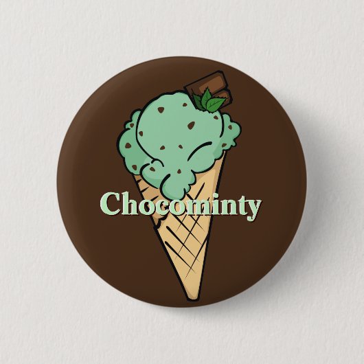 Chocominty Eiscreme-Knopf Button (Vorderseite)