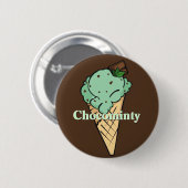 Chocominty Eiscreme-Knopf Button (Vorne & Hinten)
