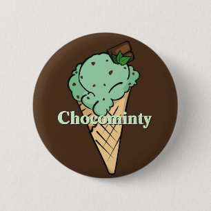 Chocominty Eiscreme-Knopf Button
