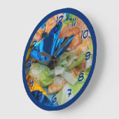 Chocotejas bei der Feria in Peru Backlock Große Wanduhr (Winkel)