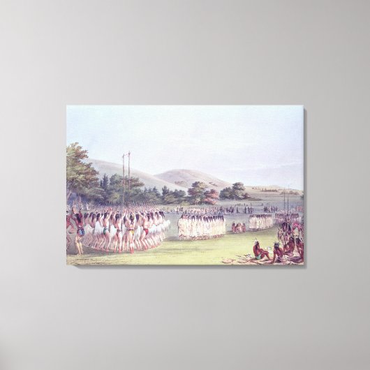 Choctaw Ball-Play Dance, 1834-35 Leinwanddruck (Vorderseite)