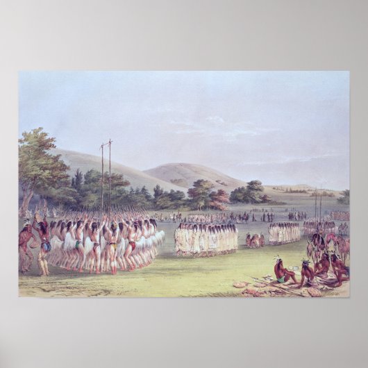 Choctaw Ball-Play Dance, 1834-35 Poster (Vorne)
