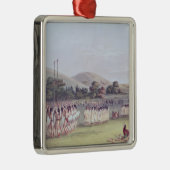 Choctaw Ball-Spiel Tanz, 1834-35 Silbernes Ornament (Rechts)