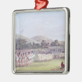 Choctaw Ball-Spiel Tanz, 1834-35 Silbernes Ornament (Links)