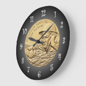 Choctaw Code Talkers Bronze Medaille ~ Große Wanduhr (Winkel)