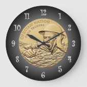 Choctaw Code Talkers Bronze Medaille ~ Große Wanduhr (Vorderseite)