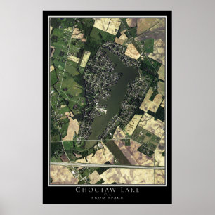 Choctaw Lake Ohio Satellite Poster Karte