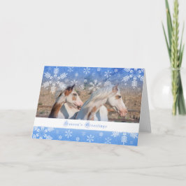 Choctaw Mare and Foal - 12x18 Holiday Card Feiertagskarte