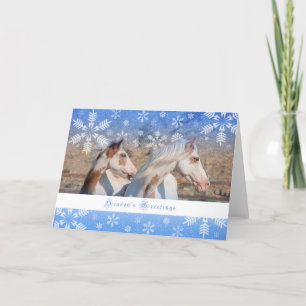 Choctaw Mare and Foal - 12x18 Holiday Card Feiertagskarte