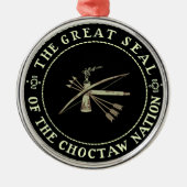 CHOCTAW-SIEGEL Verzierung Silbernes Ornament (Vorne)