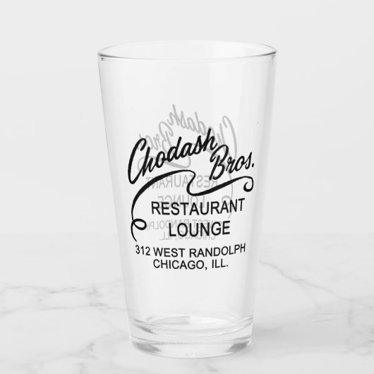 Chodash Bros. Restaurant, Chicago, Illinois Glas (Rückseite)