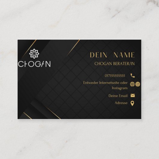 Chogan Visitenkarte Personal Berater/in (Rückseite)
