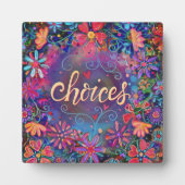 Choice Fun Hübsch Floral Inspirivity Easel Fotoplatte (Vorderseite)