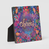 Choice Fun Hübsch Floral Inspirivity Easel Fotoplatte (Vorderseite)