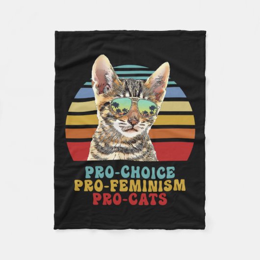 Choice Pro Feminismus Pro Katzen Frauenrechte Femi Fleecedecke (Vorderseite)