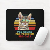Choice Pro Feminismus Pro Katzen Frauenrechte Femi Mousepad (Mit Mouse)