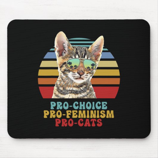 Choice Pro Feminismus Pro Katzen Frauenrechte Femi Mousepad (Vorne)
