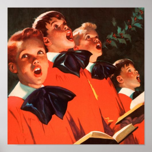 Choir Boys Sing Choir Holly Ivy Holiday Robes Poster (Vorne)