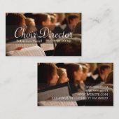 Choir Director Vocalist Music Instructor Lehrerin Visitenkarte (Vorne/Hinten)