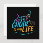 Choir Is My Life Singing Singer Band Musician Gift Einladung (Vorne/Hinten)