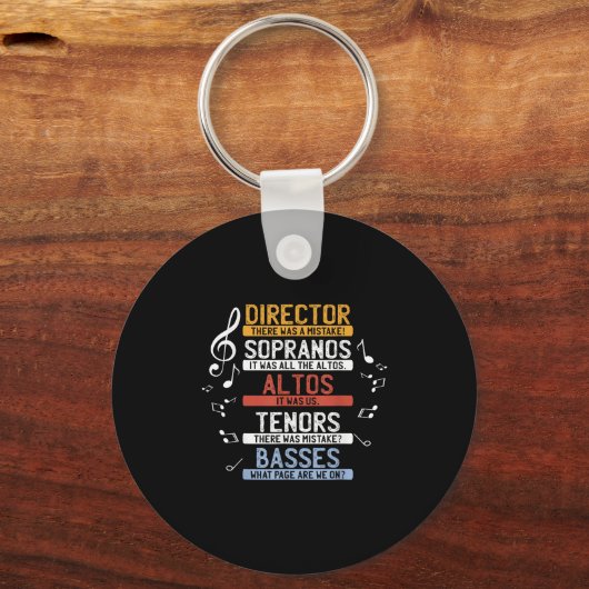 Choir Joke Shirt _ Funny Music Singing T-Shirt _ M Schlüsselanhänger (Vorderseite)