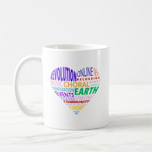 Choir of the Earth Word Cloud Kaffeetasse (Links)