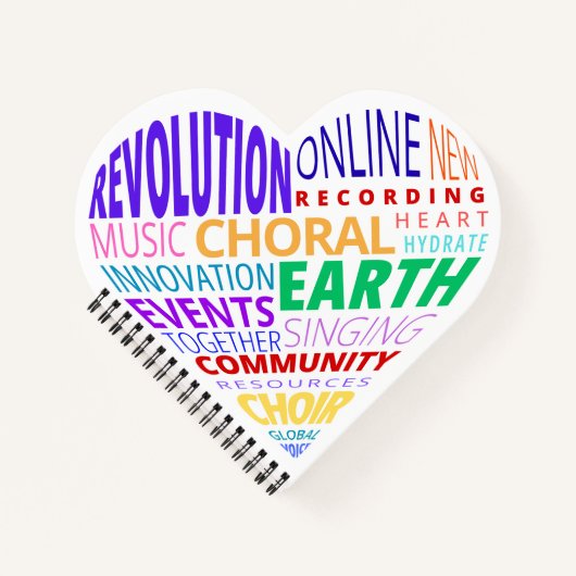 Choir of the Earth Word Cloud Notizblock (Vorderseite)