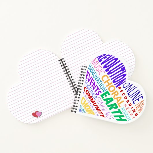 Choir of the Earth Word Cloud Notizblock (Innenseite)