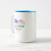 Choir of the Earth Word Cloud Zweifarbige Tasse (Vorderseite Links)