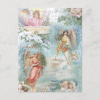 Choir of Vintage Weihnachts-Angels Collage