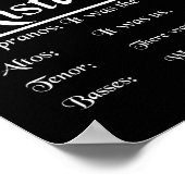 Choir Regisseur musik lustiger Musiklehrer Poster (Ecke)