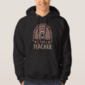Choir Teacher Rainbow Leopard Print Musician Chor Hoodie (Vorderseite)