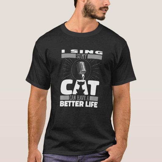Choirmaster Cat Singing Singer Choreograf T-Shirt (Vorderseite)