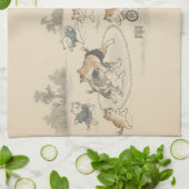 Choju-giga Parody: Playful Kittens in Ancient  Geschirrtuch (Gefaltet)