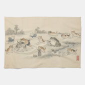 Choju-giga Parody: Playful Kittens in Ancient  Geschirrtuch (Horizontal)