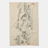 Choju-giga Parody: Playful Kittens in Ancient  Geschirrtuch (Vertikal)