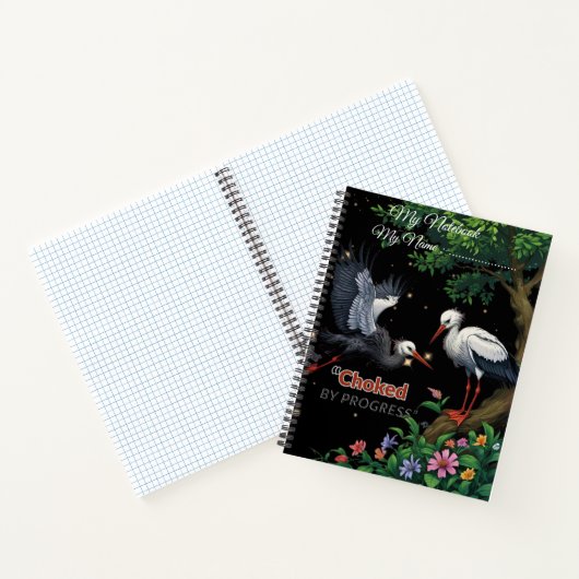 Choked by Progress – Climate Awareness Notebook Notizblock (Innenseite)
