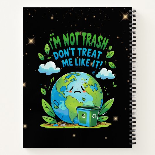 Choked by Progress – Climate Awareness Notebook Notizblock (Rückseite)