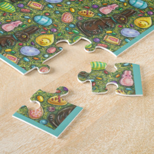 CHOKOLATSLEASTER BUNNY, CHICK, EIER, GLEICHBEANTEN PUZZLE