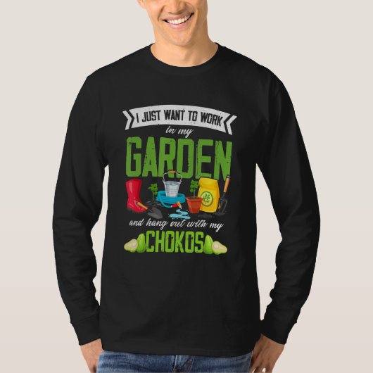 Chokos Gartengarten Pflanze Gemüse T-Shirt (Vorderseite)