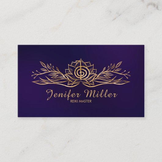 Choku Rei Lotus Golden Zeichnend Visitenkarte (Vorderseite)
