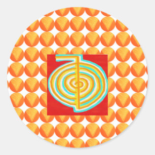CHOKURAY : CHO KU RAY Reiki-Heilungsymbol Runder Aufkleber