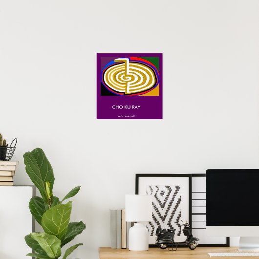 CHOKURAY Gold - einfaches Reiki Symbol Poster (Heimbüro)