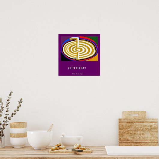 CHOKURAY Gold - einfaches Reiki Symbol Poster (Küche)