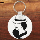 Chola Mexic Latina Girl Frauen im Gesicht Kunst Schlüsselanhänger (Vorderseite)