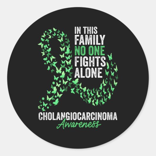 Cholangiocarcinoma Awareness Mont Butterflies Gre Runder Aufkleber (Vorderseite)